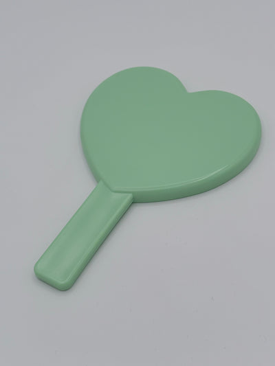 Heart-Shaped Hand Mirror — Green