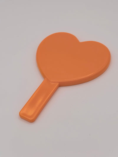 Heart-Shaped Hand Mirror — Orange