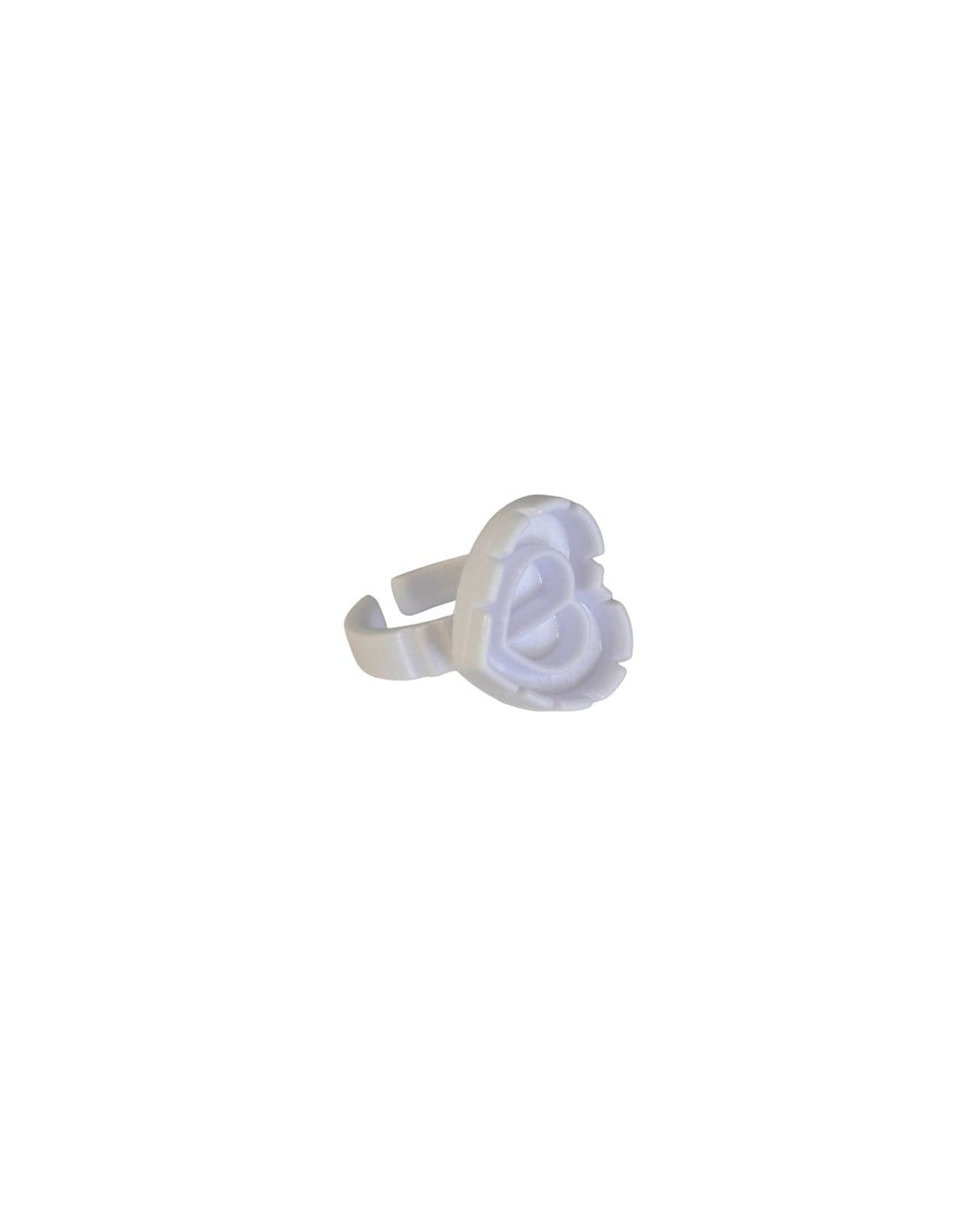 Heart Glue Rings 100 Pack- White